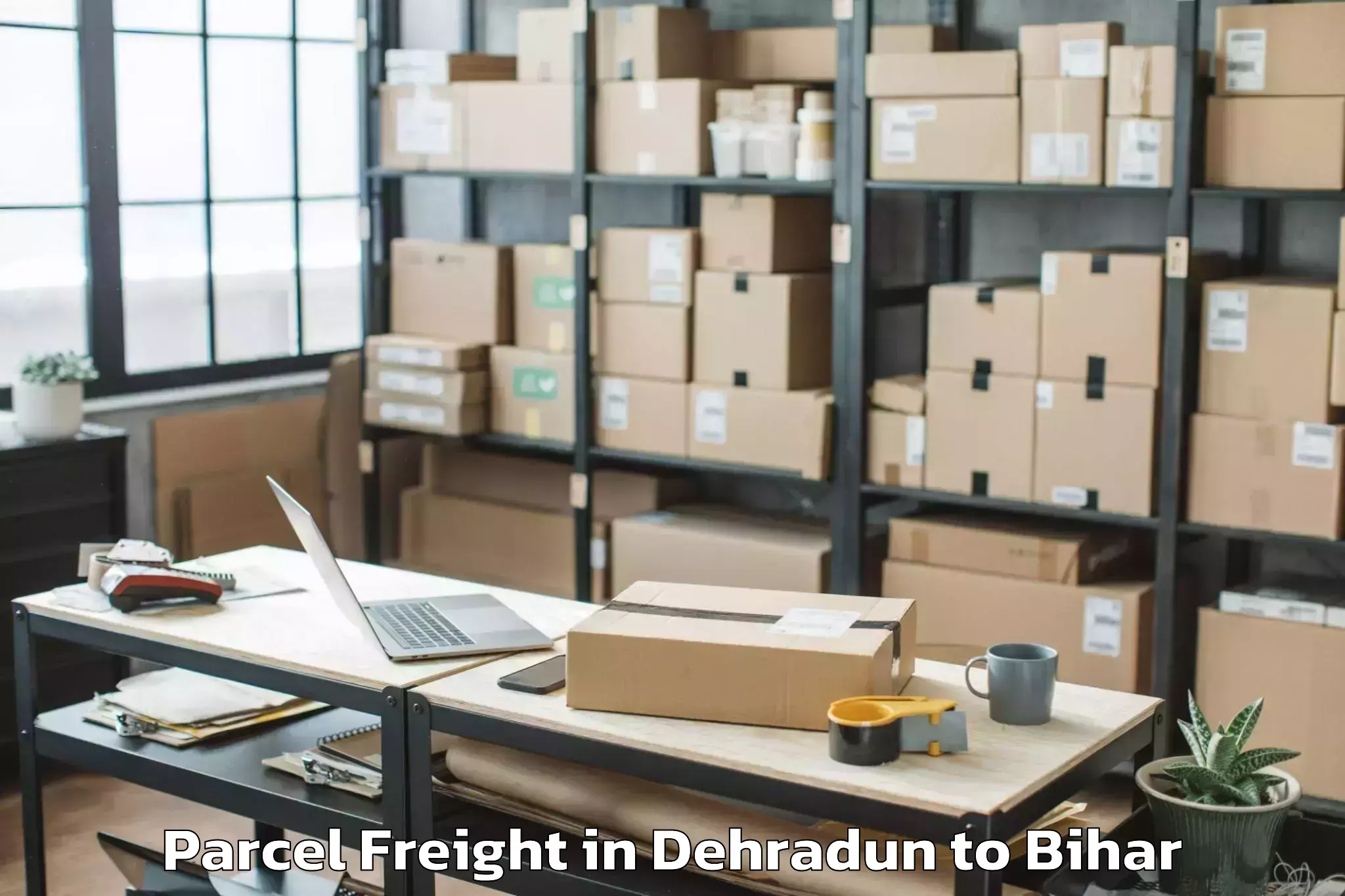 Easy Dehradun to Pratapganj Parcel Freight Booking